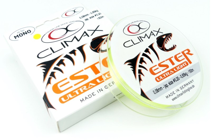 Prívlačový vlasec CLIMAX ESTER Japan Ultra Light žltý 150m