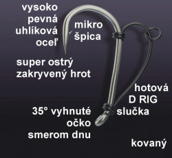 Ryb�rske h��iky kaprov� Ready D Rig Hook