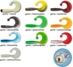 Twister Curly B-Bobbles n�straha, 0,4g, 3,5cm, 35ks