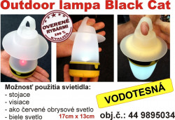 Black Cat Outdoor lampa, priemer 11cm, vka 17cm
