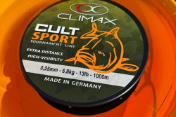 Climax Cult Sport Extra Distance detail monofiln�ho vlasca s n�zkou prie�a�nos�ou a vysokou pevnos�ou