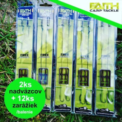 Rybrsky nadvzec FAITH Power Carp Rig 2ks + 12 zarok